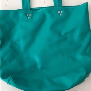 Foxy Fix Leather Urban Tote Shimmering Sea Teal